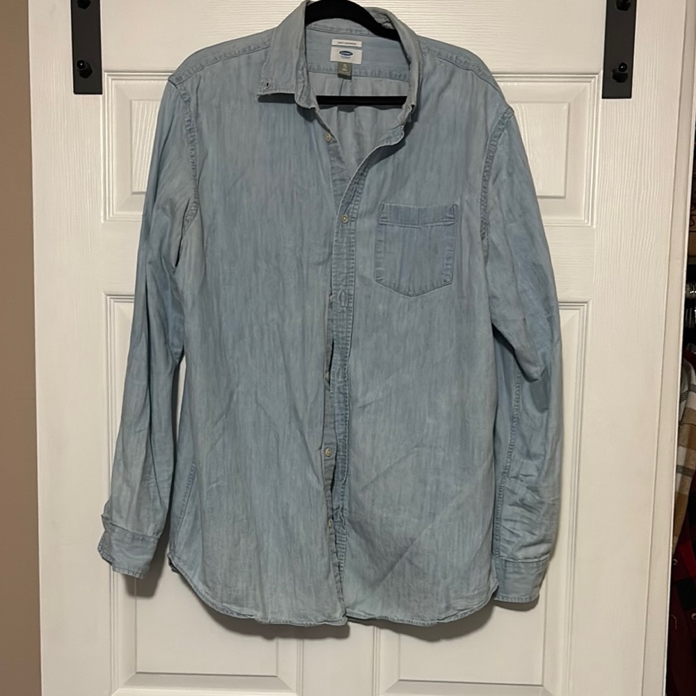 Old Navy Light Blue Denim Shirt